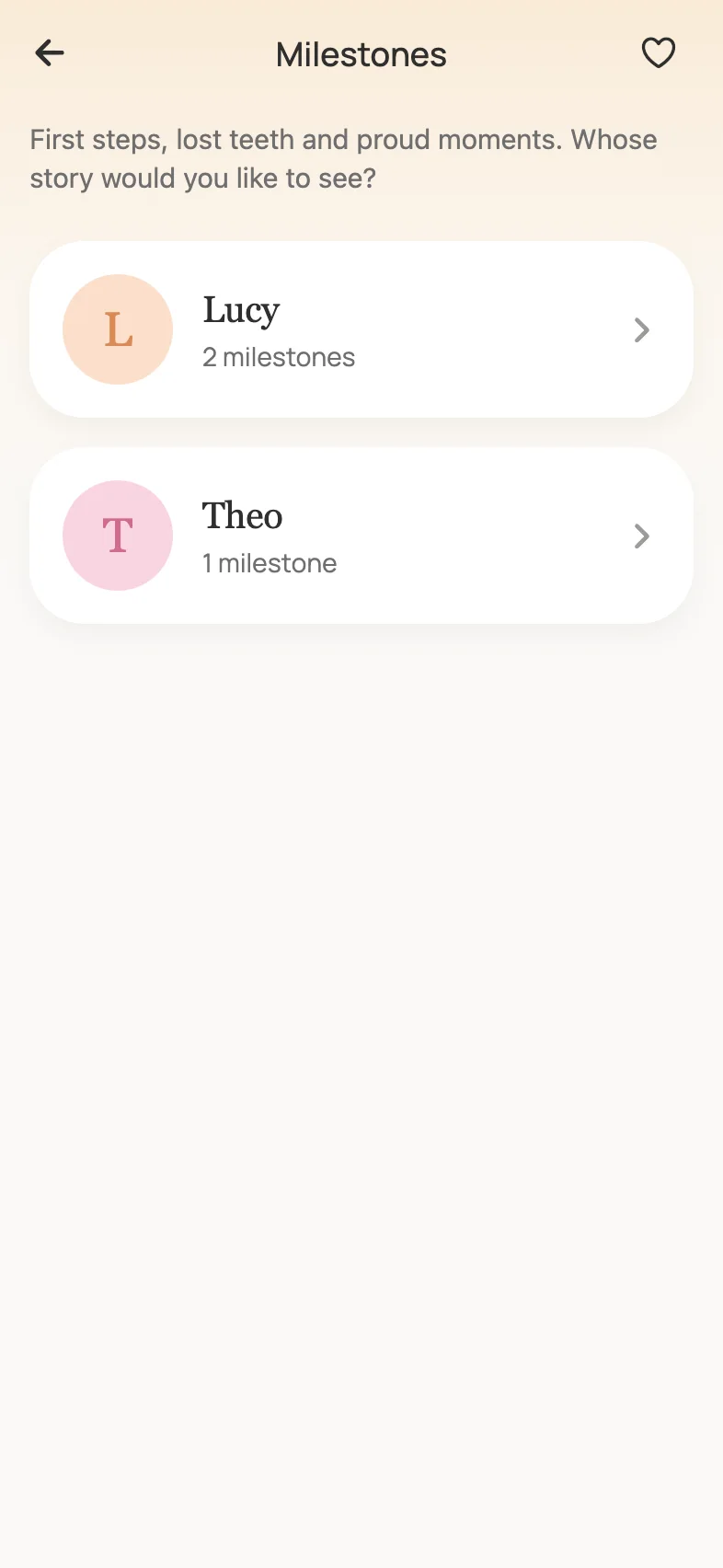 Milestones in Loop for Lucy and Theo.